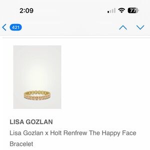 Lisa Gozlan Gold Happy Bracelet